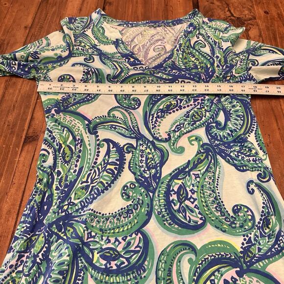 Lilly Pulitzer Rossmore Size Medium T-Shirt Dress Keep It Current Pima Cotton - Picture 12 of 14